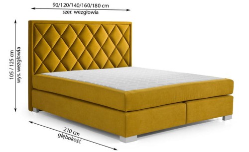 Wezgłowie 402 do łóżka kontynentalnego New Elegance