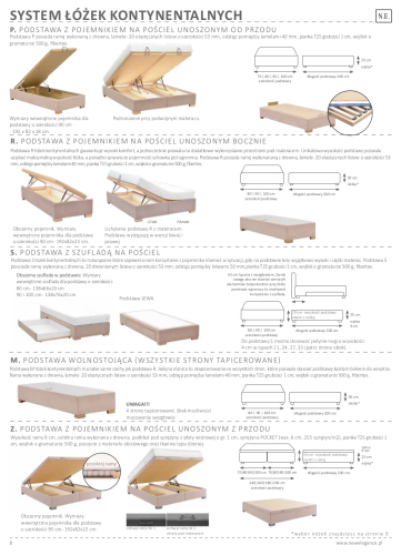 Wezgłowie 900 do łóżka kontynentalnego New Elegance