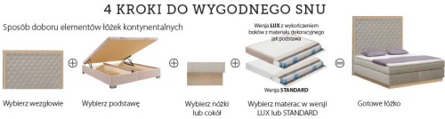 Wezgłowie 900 do łóżka kontynentalnego New Elegance