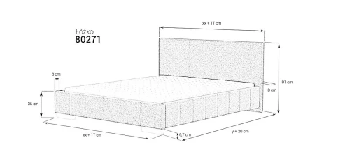 Łóżko tapicerowane 80271