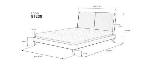 Łóżko tapicerowane 81238