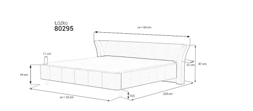Łóżko tapicerowane 80295