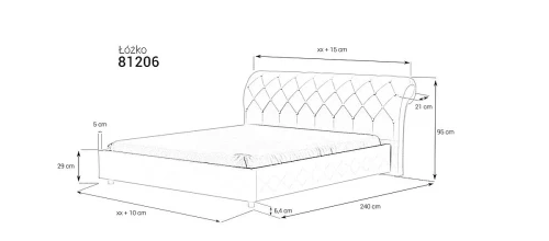 Łóżko tapicerowane 81206