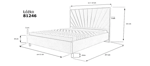 Łóżko tapicerowane 81246