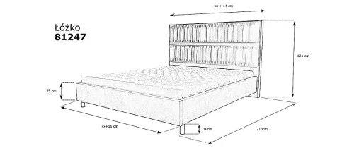 Łóżko tapicerowane 81247