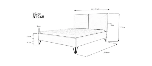 Łóżko tapicerowane 81248