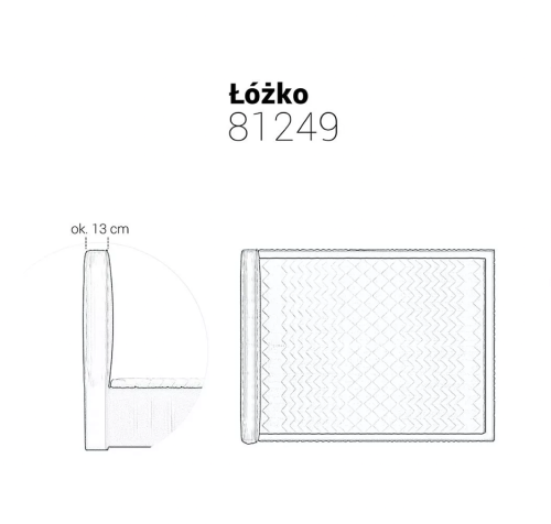 Łóżko 81249 tapicerowane