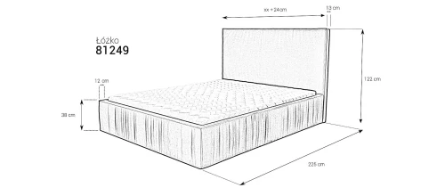 Łóżko 81249 tapicerowane
