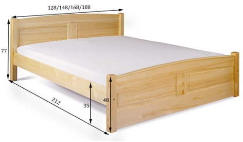 Łóżko sosnowe Royal