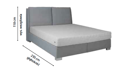 Wezgłowie 505 do łóżka kontynentalnego New Elegance