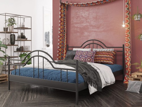 Łóżko metalowe Pi ze stelażem