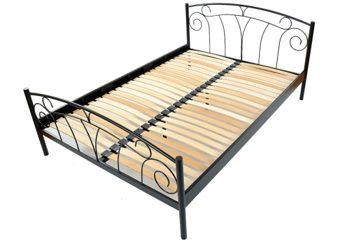 Łóżko metalowe Wanda ze stelażem