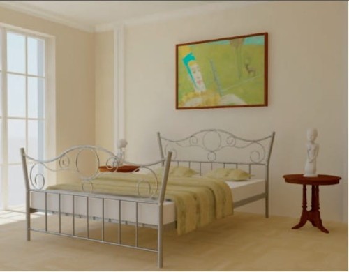 Łóżko metalowe Mirada ze stelażem