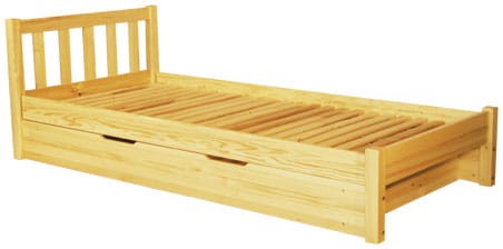 Łóżko sosnowe z pojemnikiem z  Lolek 2