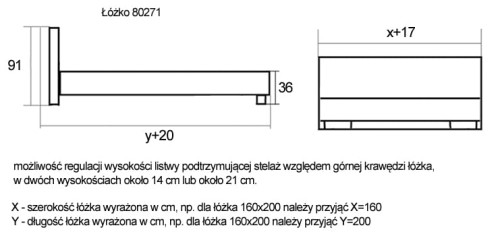 Łóżko tapicerowane 80271