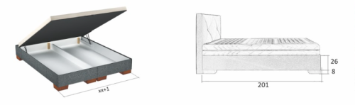 Korpus Box TIK z pojemnikiem na pościel