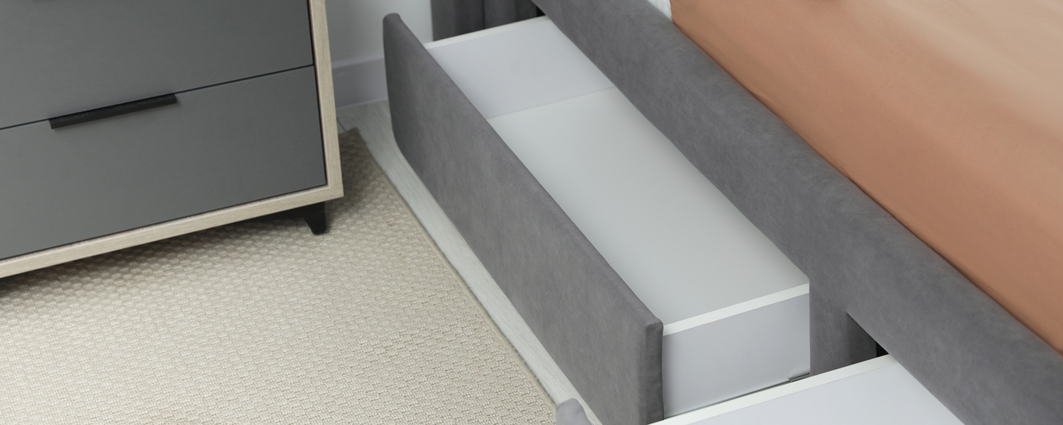 Łóżka z pojemnikiem – wygoda przechowywania